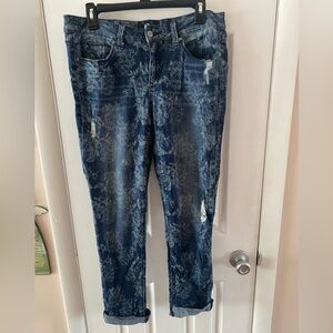 G by Giuliana Floral Patterned Blue Jeans